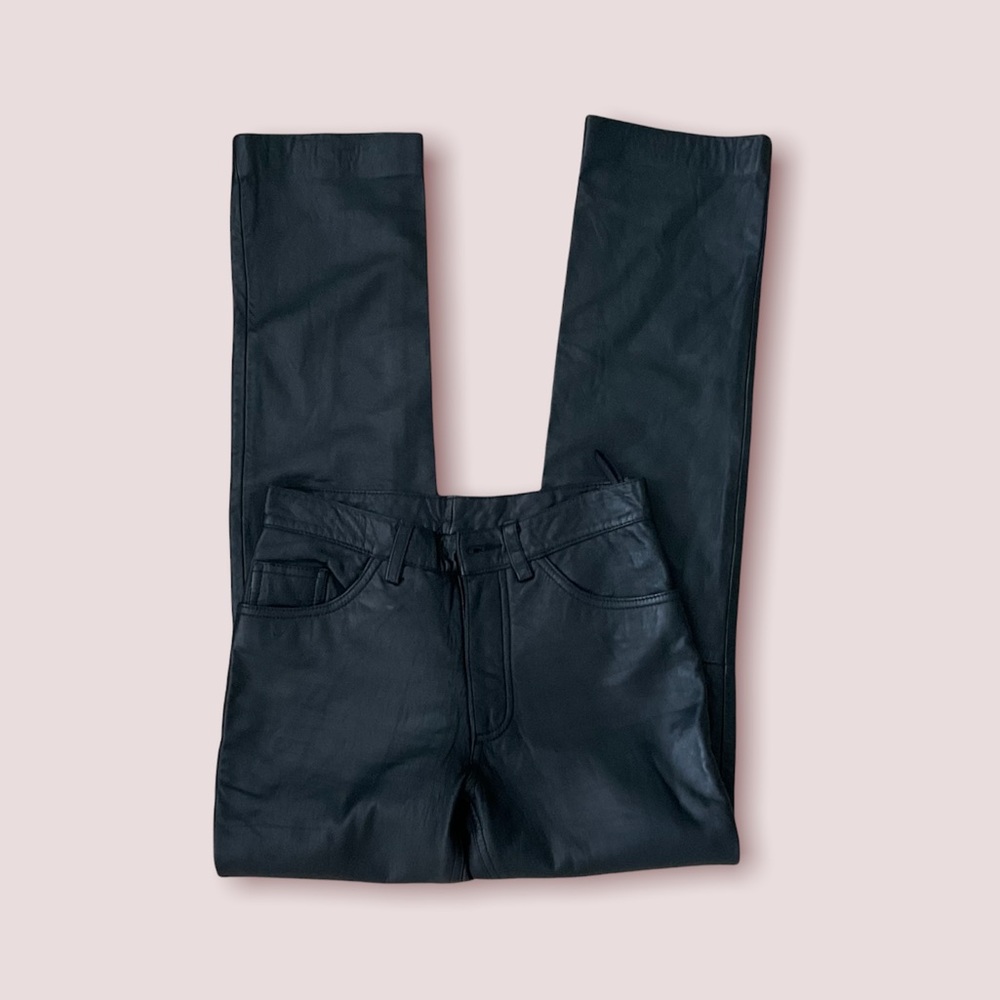 100% leather pants